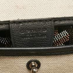 Pre Owned Goyard Black Goyardine Coated Canvas and Leather Artois PM Tote