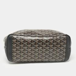 Pre Owned Goyard Black Goyardine Coated Canvas and Leather Artois PM Tote