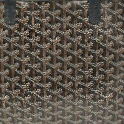 Pre Owned Goyard Black Goyardine Coated Canvas and Leather Artois PM Tote