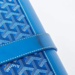 Goyard Blue Goyardine Coated Canvas and Leather Bourget PM Trolley