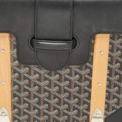 Goyard Black Goyardine Coated Canvas Saigon MM Top Handle Bag