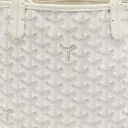 Goyard White Goyardine Coated Canvas Mini Reversible Anjou Tote