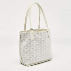 Goyard White Goyardine Coated Canvas Mini Reversible Anjou Tote