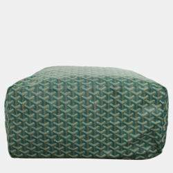 Pre Owned Goyard Green Canvas St. Louis GM Tote Bag 