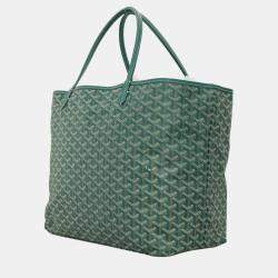 Pre Owned Goyard Green Canvas St. Louis GM Tote Bag 