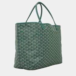 Pre Owned Goyard Green Canvas St. Louis GM Tote Bag 