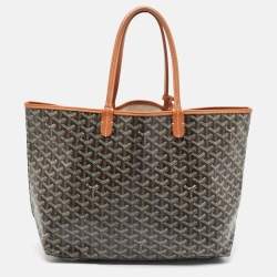 Pre Owned Goyard Brown Goyardine Coated Canvas Saint Louis PM Tote