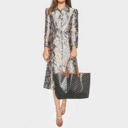 Pre Owned Goyard Brown Goyardine Coated Canvas Saint Louis PM Tote