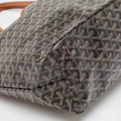 Pre Owned Goyard Brown Goyardine Coated Canvas Saint Louis PM Tote