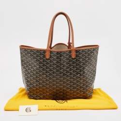 Pre Owned Goyard Brown Goyardine Coated Canvas Saint Louis PM Tote