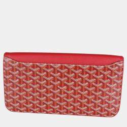 Goyard Red Goyardine Canvas Sainte Marie Clutch