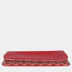 Goyard Red Goyardine Canvas Sainte Marie Clutch