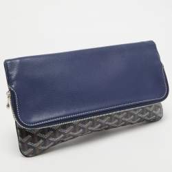 Goyard Blue Goyardine Coated Canvas Sainte Marie Clutch