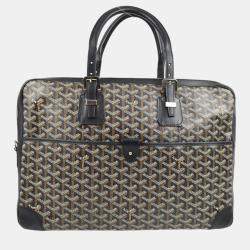 Goyard Black GM Briefcase Stainless Steel Handbag