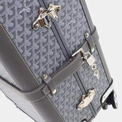 Goyard Gray Bourget PM Suitcase Luggage Trolley Bag