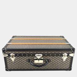 Goyard Black PVC Palace 70 Travel Trunk bag