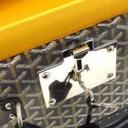 Goyard Black PVC Palace 70 Travel Trunk bag