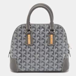 Goyard Grey Goyardine Coated Canvas and Leather Mini Vendome Satchel