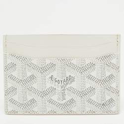 Goyard White Goyardine Coated Canvas and Leather Saint Sulpice Card Holder