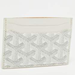 Goyard White Goyardine Coated Canvas and Leather Saint Sulpice Card Holder