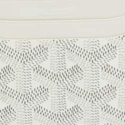 Goyard White Goyardine Coated Canvas and Leather Saint Sulpice Card Holder