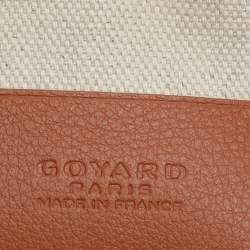 Pre Owned Goyard Brown Goyardine Coated Canvas Plumet Crossbody Bag