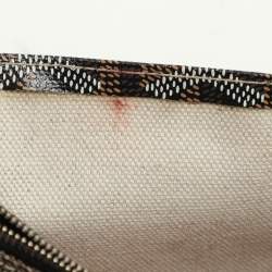 Pre Owned Goyard Brown Goyardine Coated Canvas Plumet Crossbody Bag
