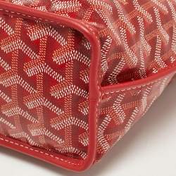 Goyard Red Goyardine Coated Canvas and Leather Anjou Mini Reversible Bag