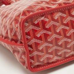 Goyard Red Goyardine Coated Canvas and Leather Anjou Mini Reversible Bag
