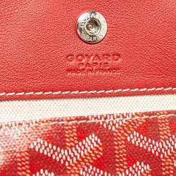 Goyard Red Goyardine Coated Canvas and Leather Anjou Mini Reversible Bag
