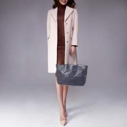Goyard Blue Goyardine Coated Canvas and Leather Saint Louis PM Tote