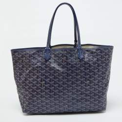Goyard Blue Goyardine Coated Canvas and Leather Saint Louis PM Tote