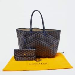 Goyard Blue Goyardine Coated Canvas and Leather Saint Louis PM Tote