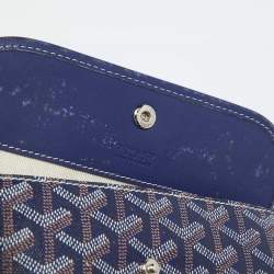 Goyard Blue Goyardine Coated Canvas and Leather Saint Louis PM Tote