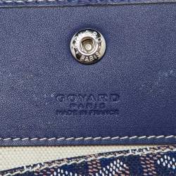 Goyard Blue Goyardine Coated Canvas and Leather Saint Louis PM Tote