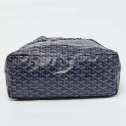 Goyard Blue Goyardine Coated Canvas and Leather Saint Louis PM Tote