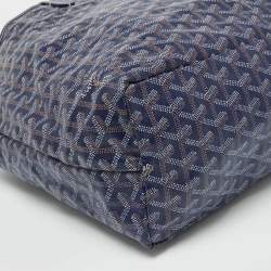 Goyard Blue Goyardine Coated Canvas and Leather Saint Louis PM Tote