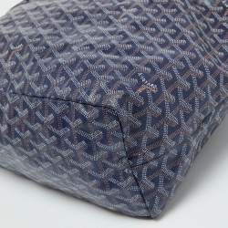 Goyard Blue Goyardine Coated Canvas and Leather Saint Louis PM Tote
