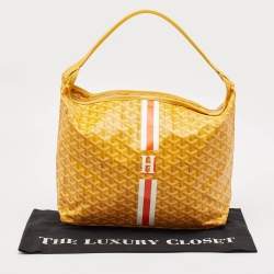 Goyard Yellow Goyardine Coated Canvas Boheme Hobo