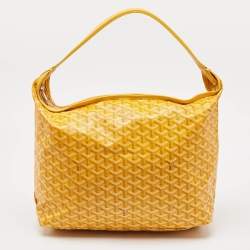 Goyard Yellow Goyardine Coated Canvas Boheme Hobo