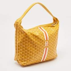 Goyard Yellow Goyardine Coated Canvas Boheme Hobo