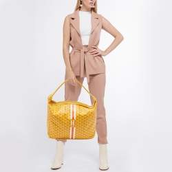 Goyard Yellow Goyardine Coated Canvas Boheme Hobo