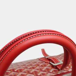 Goyard Red Goyardine Coated Canvas Croisjour 55 Boston Bag