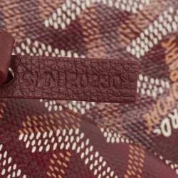 Pre Owned Goyard Burgundy Goyardine Coated Canvas and Leather Saint Louis PM Tote