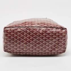 Pre Owned Goyard Burgundy Goyardine Coated Canvas and Leather Saint Louis PM Tote