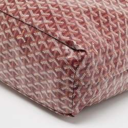 Pre Owned Goyard Burgundy Goyardine Coated Canvas and Leather Saint Louis PM Tote