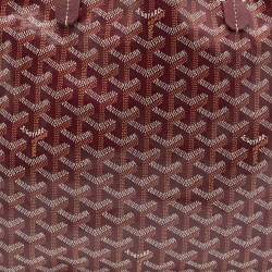 Pre Owned Goyard Burgundy Goyardine Coated Canvas and Leather Saint Louis PM Tote
