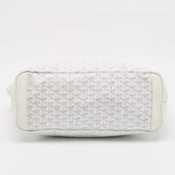 Goyard White Goyardine Coated Canvas and Leather Artois MM Tote