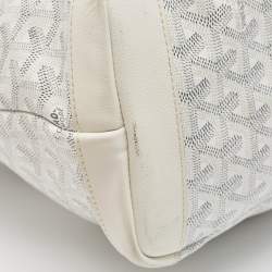 Goyard White Goyardine Coated Canvas and Leather Artois MM Tote