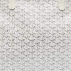 Goyard White Goyardine Coated Canvas and Leather Artois MM Tote